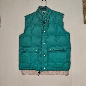 St. John's Bay Puffer Vest‎ Green Large Gorpcore Quilted Outdoor Casual Utility